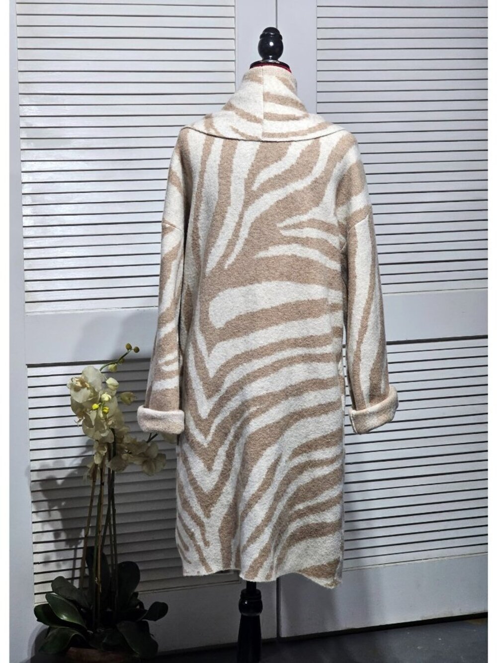Anthropologie Women's Beige The Mariel Longline Cardigan Sweater Size O/S 2983 - Picture 8 of 12